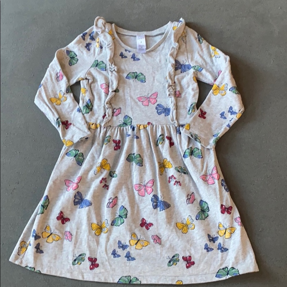 EUC Size 7 Butterfly Ruffle Dress